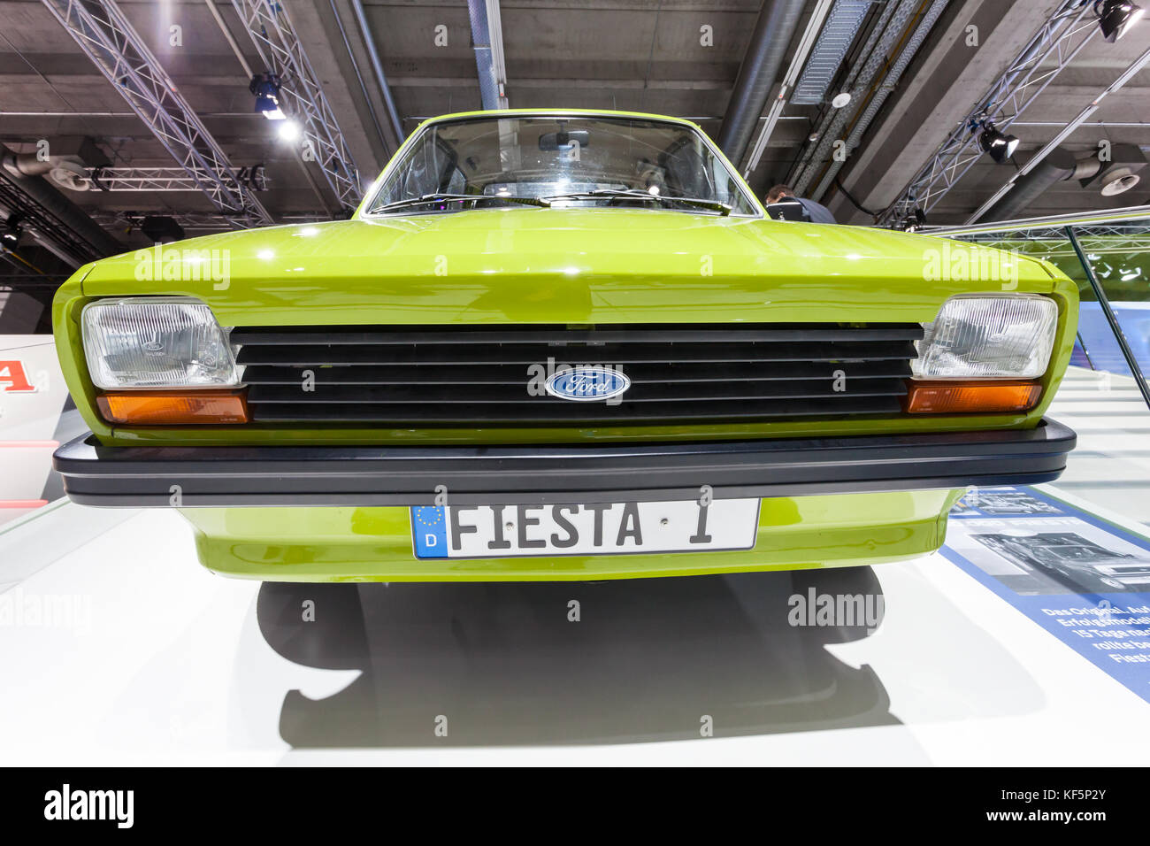 Francfort, Allemagne - Sep 20, 2017 : Ford Fiesta historique à partir de ca. 1976 au Frankfurt International motorshow 2017 Banque D'Images