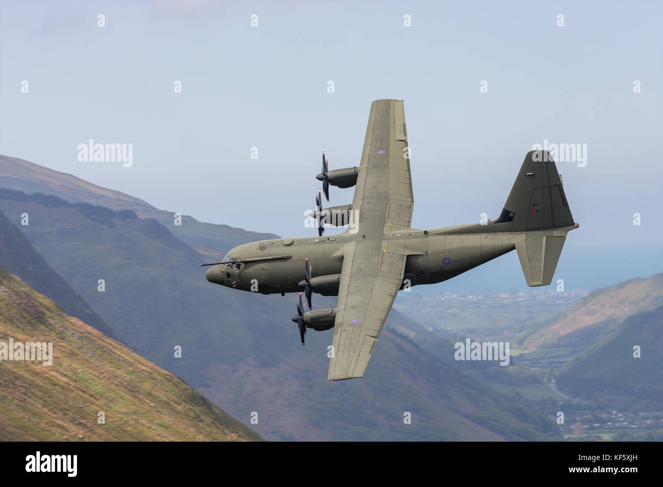 Le mach loop est une série de vallys au Pays de Galles utilisé par la Royal Air Force et d'autres pour vols d'entraînement à basse altitude. Banque D'Images