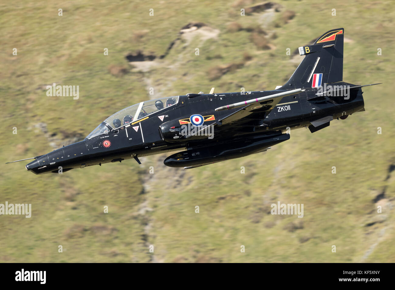 Le mach loop est une série de vallys au Pays de Galles utilisé par la Royal Air Force et d'autres pour vols d'entraînement à basse altitude. Banque D'Images
