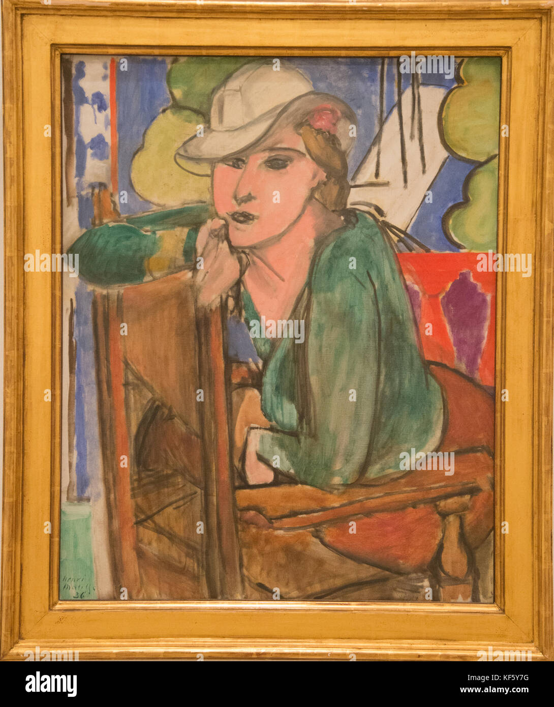 'Le' chemisier vert d'Henri Matisse Banque D'Images