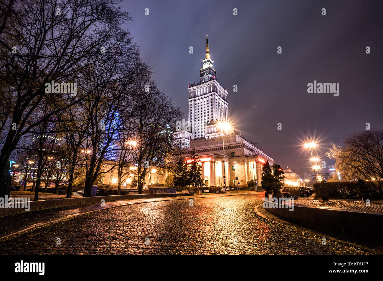 Varsovie palais de la culture et des sciences, Pologne Banque D'Images