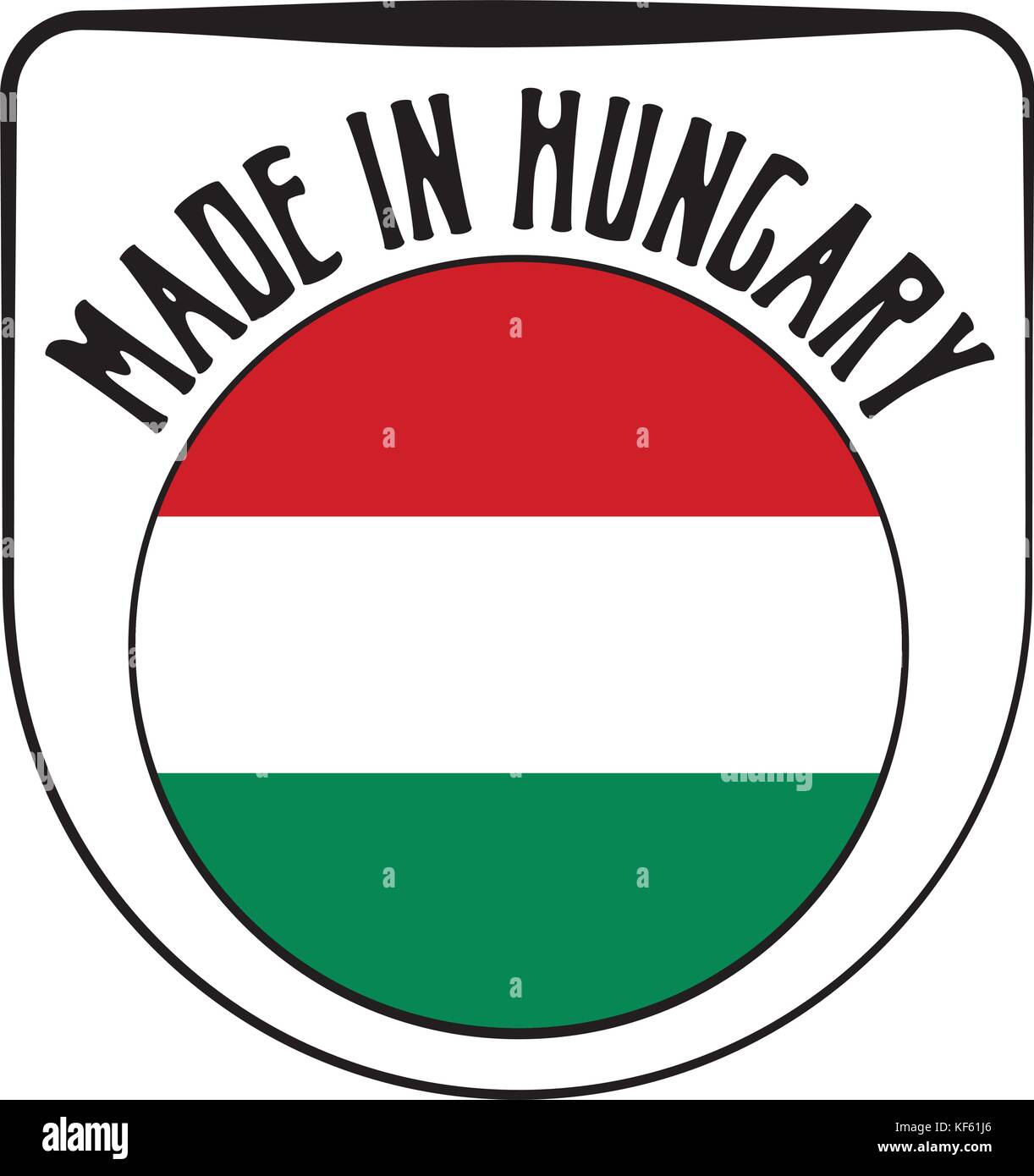 Fabriqué en Hongrie timbres en caoutchouc Illustration de Vecteur