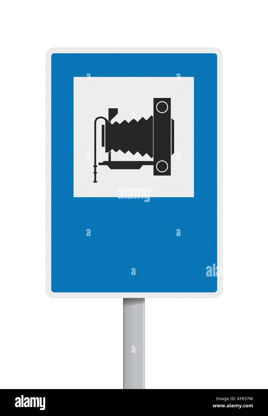 Vector illustration de la photographie espagnole ou d'un point de vue road sign Illustration de Vecteur