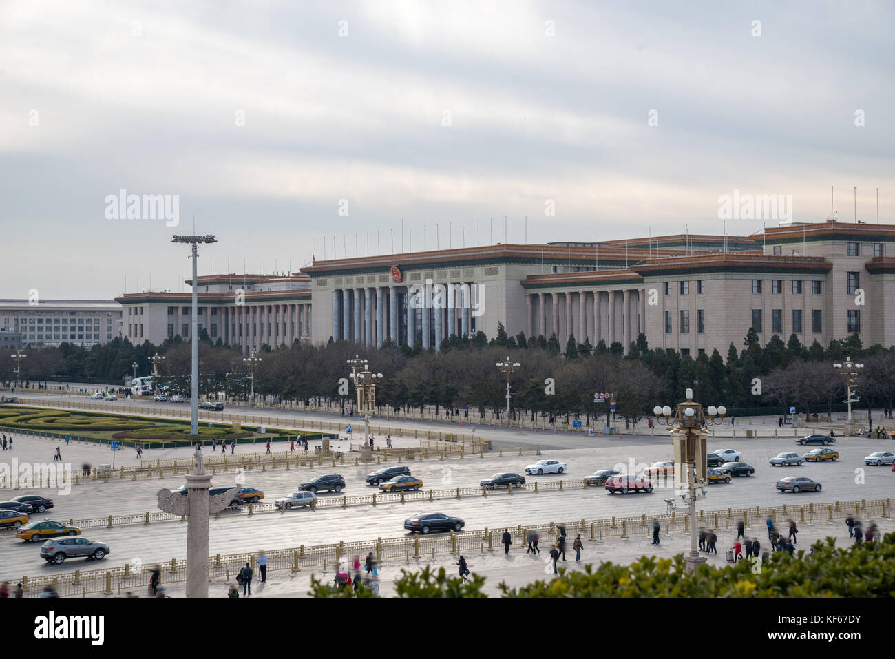 Panorama de la place Tiananmen à Beijing Banque D'Images