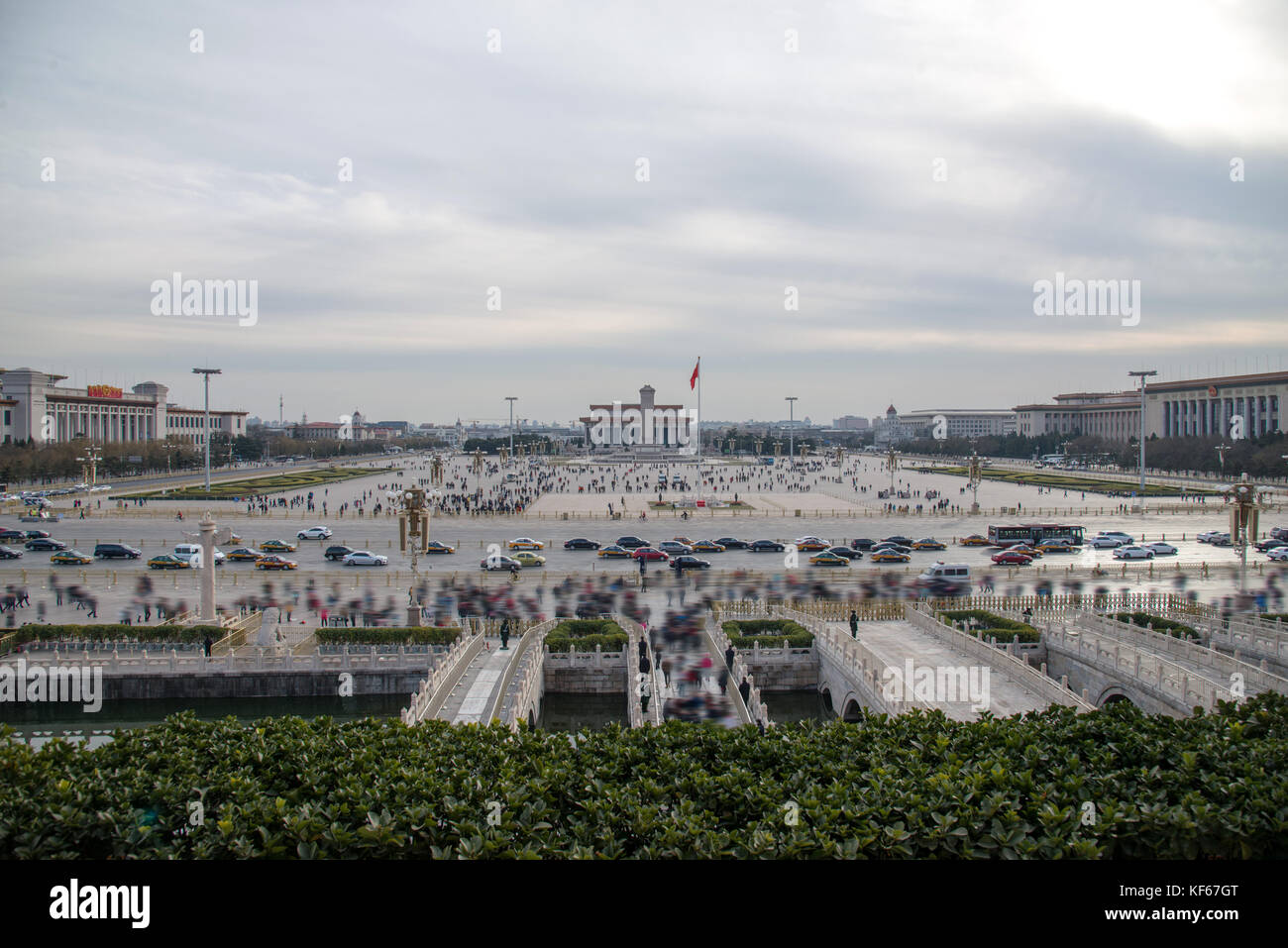 Panorama de la place Tiananmen à Beijing Banque D'Images