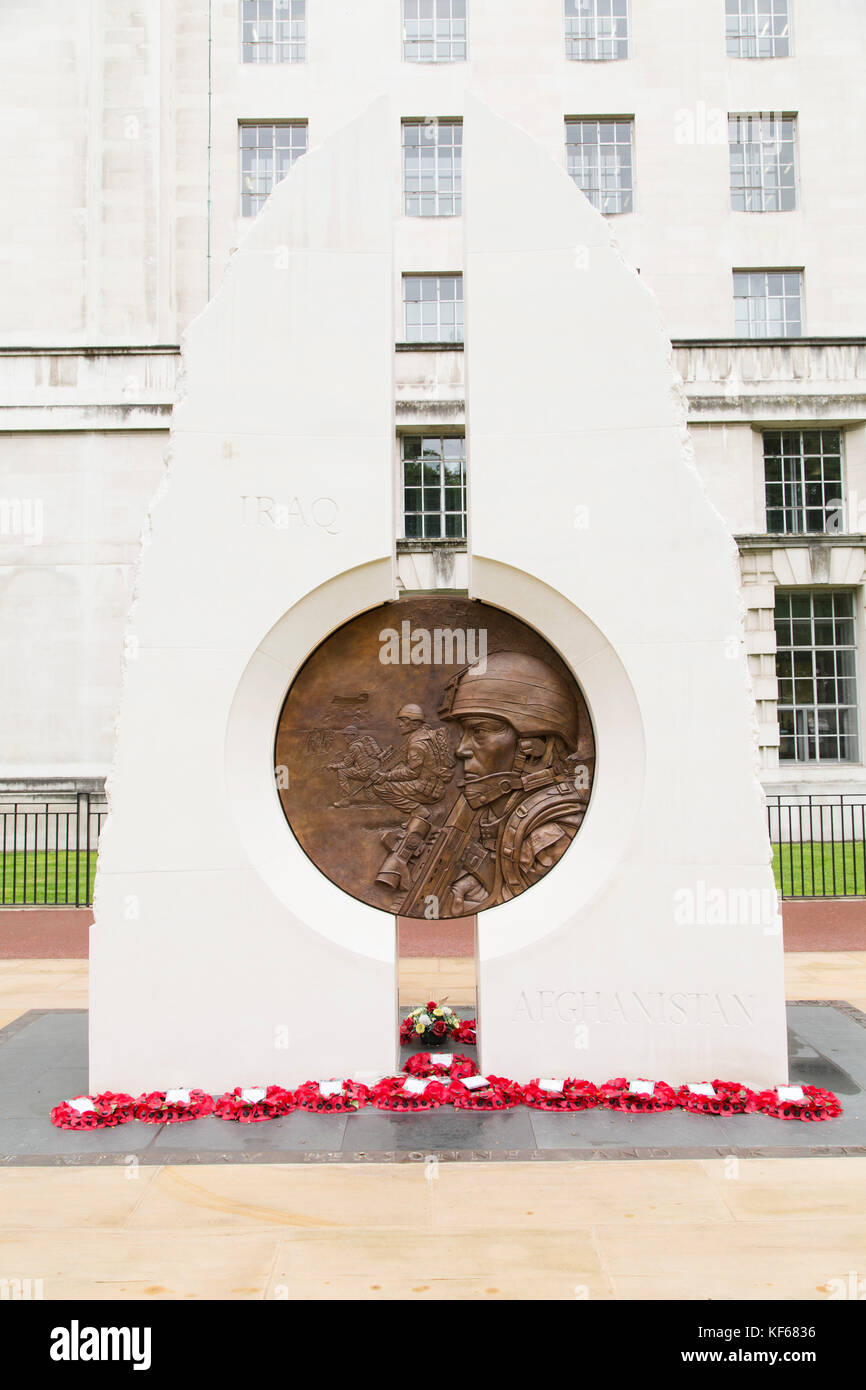 Mémorial aux morts des guerres d'Irak et d'Afghanistan à Londres, Angleterre. Banque D'Images