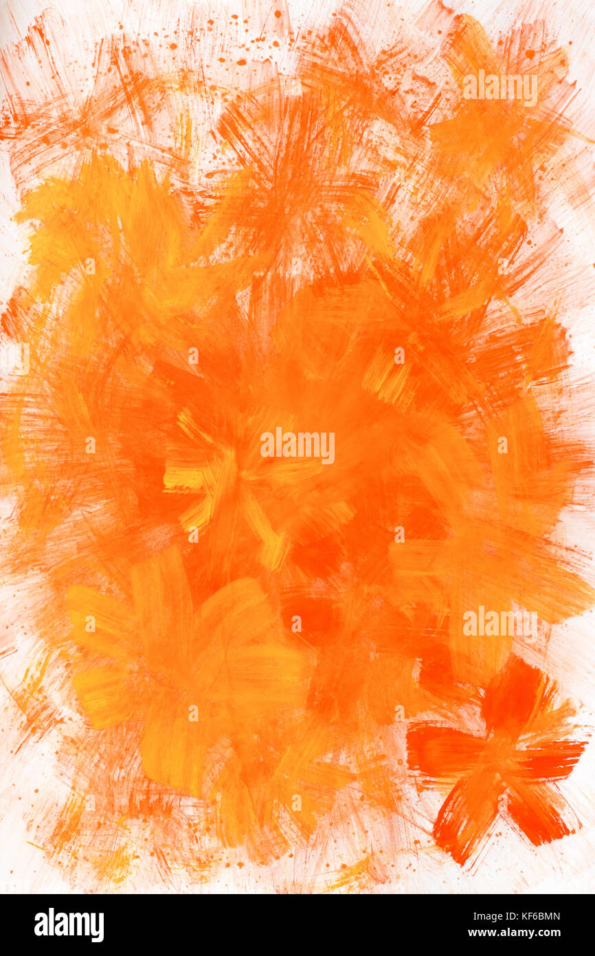 Fleur orange colorés textur art fond Banque D'Images
