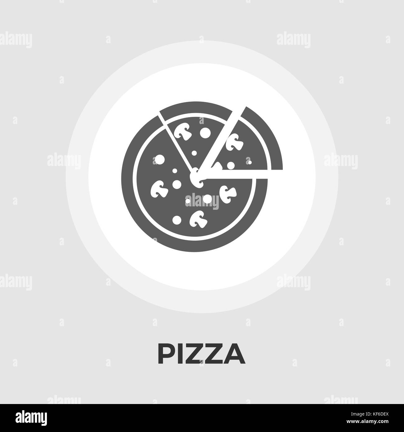 Icône plate pizza Illustration de Vecteur