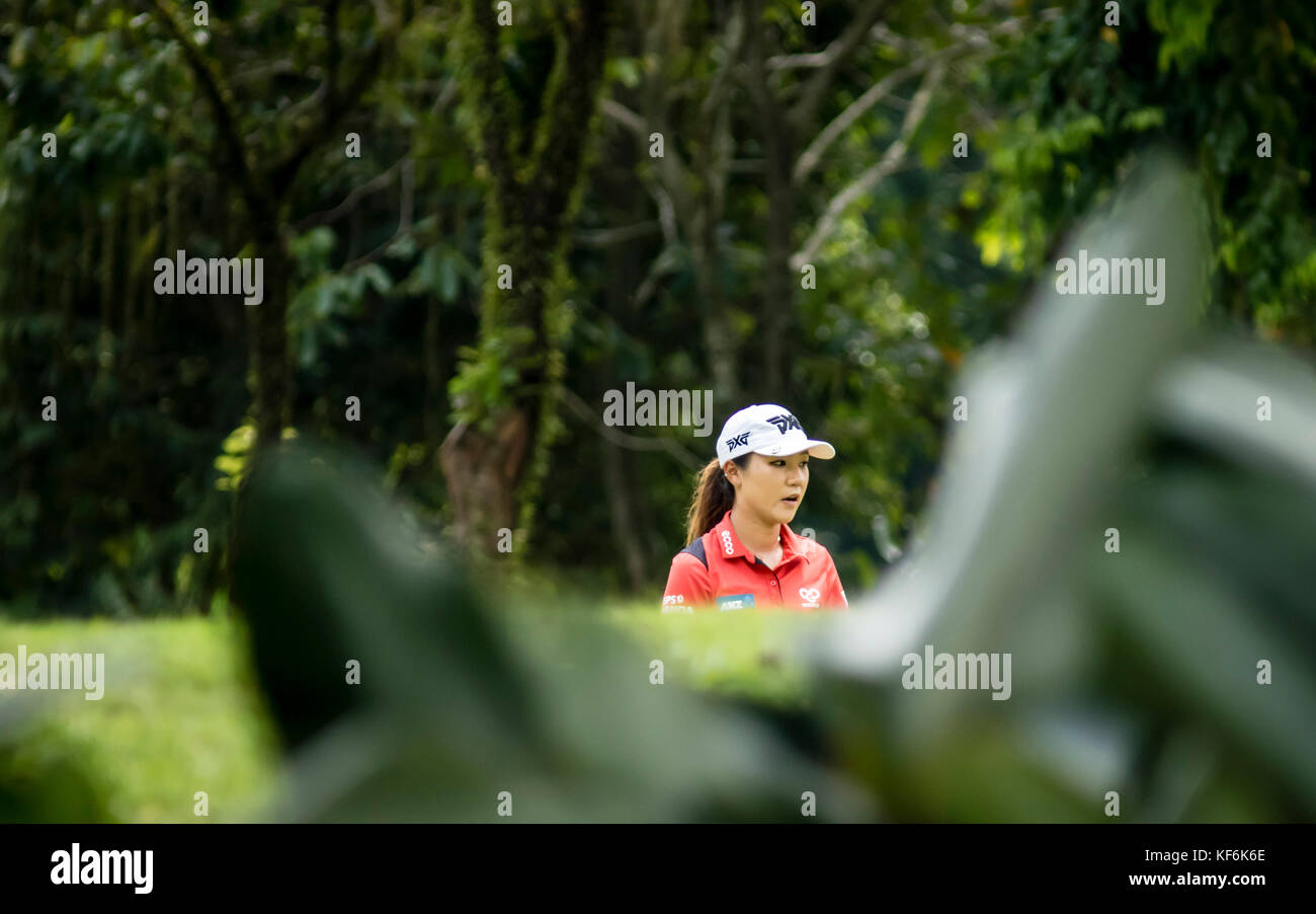 Kuala Lumpur, Malaisie. 25 octobre 2017. NZ Lydia Ko participe au PRO-AM Day au tournoi de golf Sime Darby LPGA 2017 à Kuala Lumpur, en Malaisie. Crédit : Danny Chan/Alamy Live News Banque D'Images