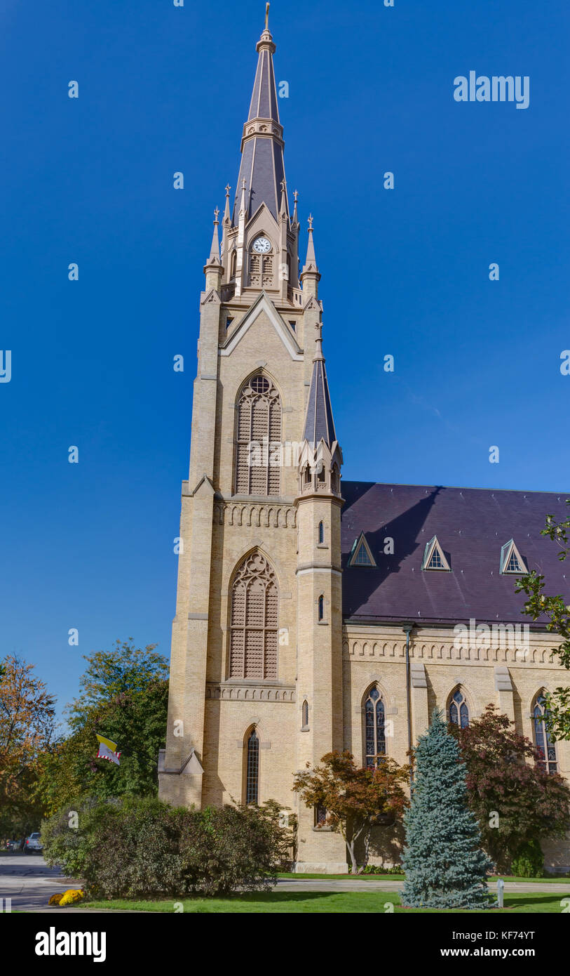 NOTRE DAME, IN/USA - 19 octobre 2017 : basilique du Sacré Coeur sur le campus de l'Université Notre Dame. Banque D'Images