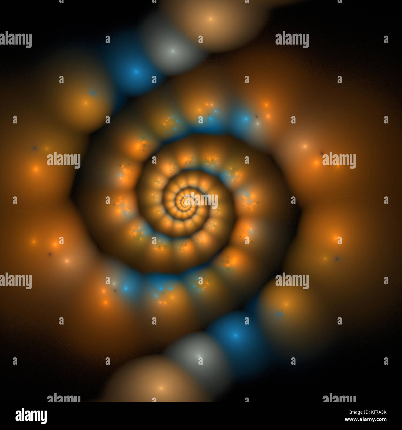 Résumé fractale spirale avec les effets de lumière Banque D'Images