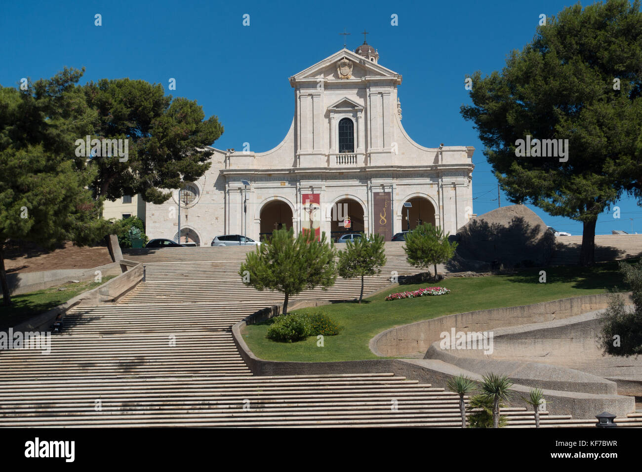 Sanctuaire de Notre Dame de Bonaria (santuario di Nostra Signora di bonaria) à Cagliari, Italie. Également connu sous le nom de Notre Dame de bon vent. Banque D'Images