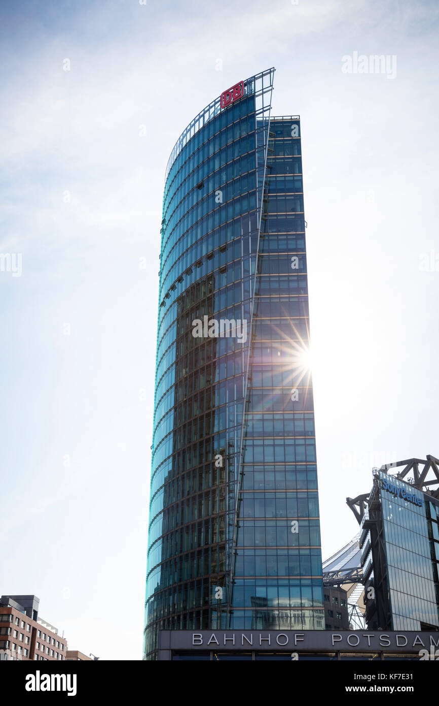 Bahn tower, Potsdamer Platz, Berlin, Allemagne, Europe, Banque D'Images