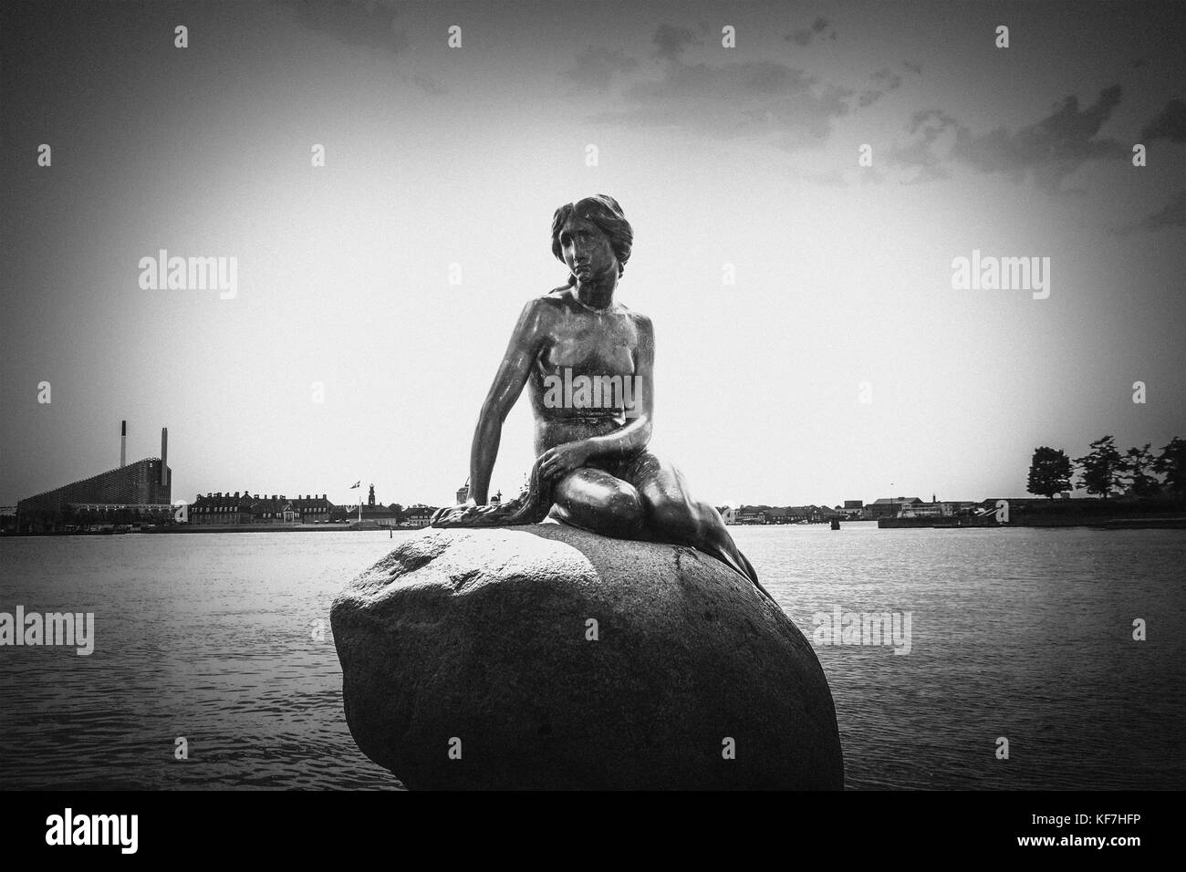 Danemark, copenhague, petite sirène Banque D'Images