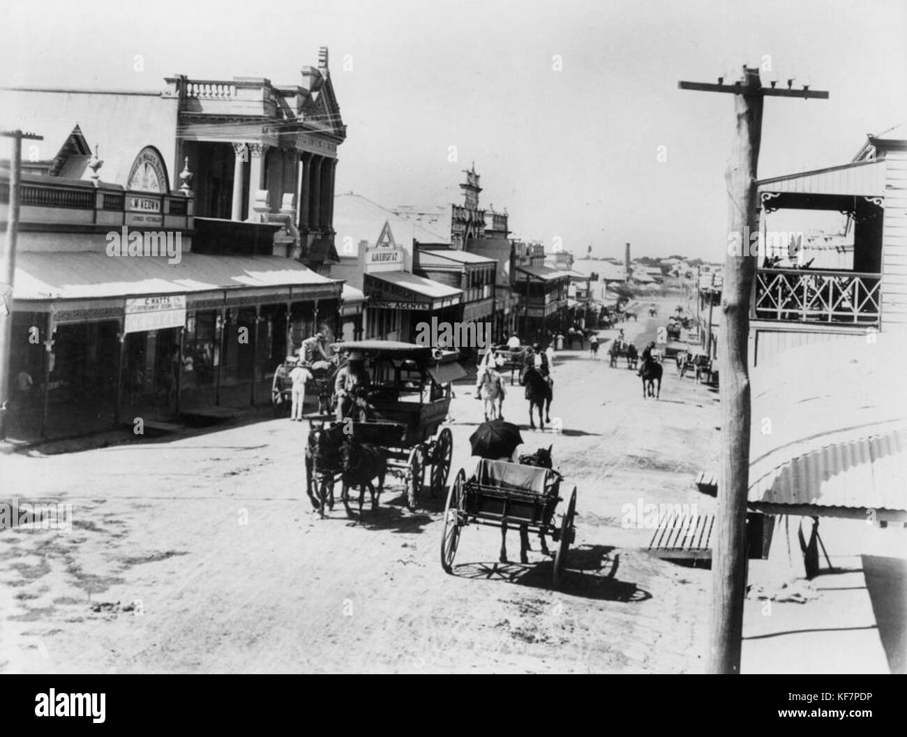 Hôtel Prince de Galles (Mosman Street, Charters Towers, Queensland) (ca. 1896) Banque D'Images