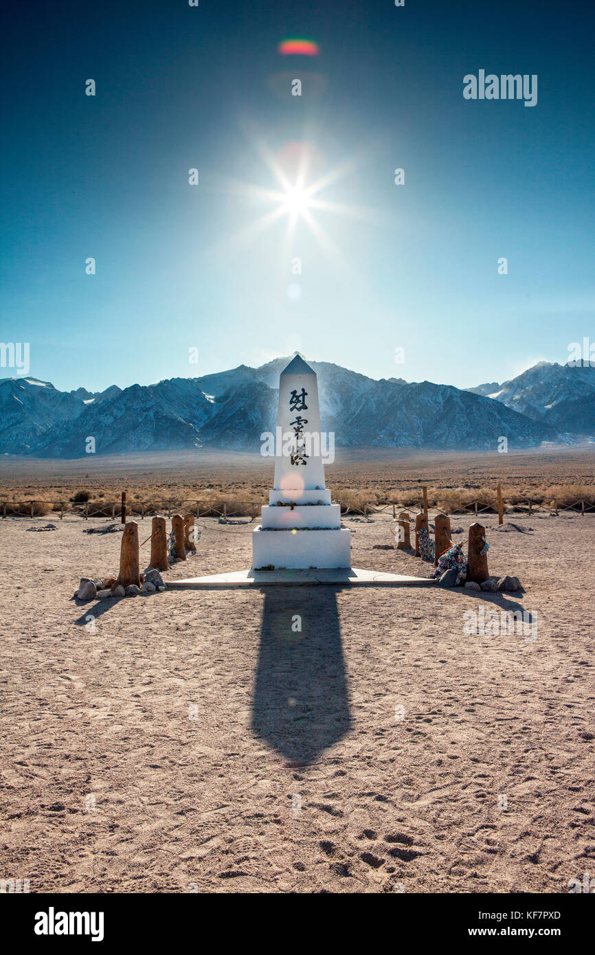 États-unis, Californie, Mammoth, manzanar relocation du site historique national où l'un des dix camps accueillant les citoyens américains et les résidents japonais jap Banque D'Images