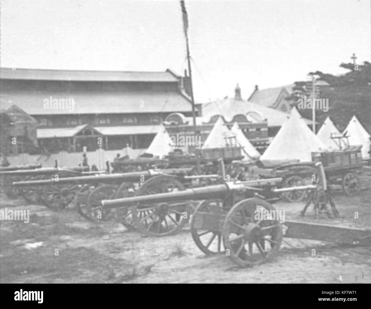 4.7InchGunsSimonstown1900 2 Banque D'Images