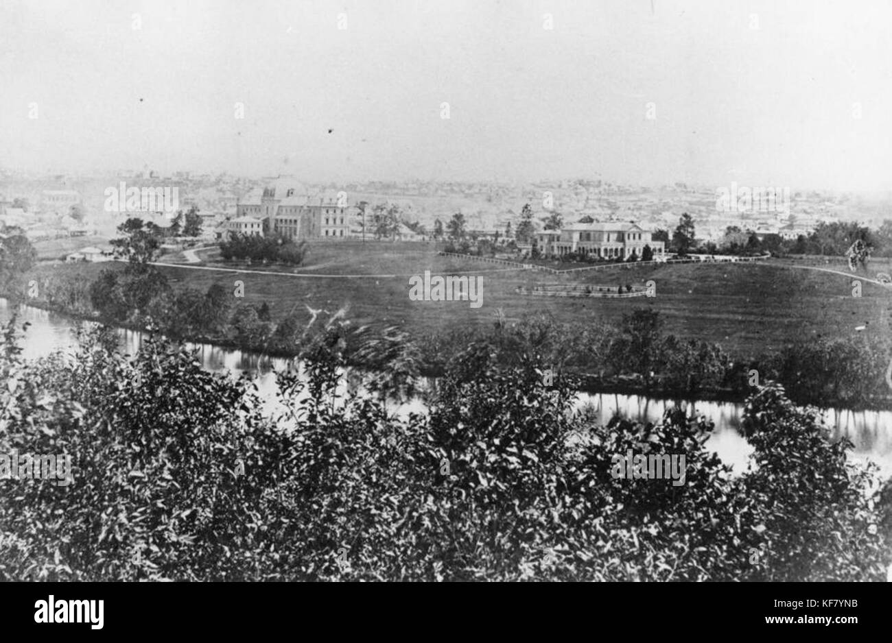 1131811 terrain de croquet à l'Hôtel du Gouvernement, George Street, 1869 Banque D'Images