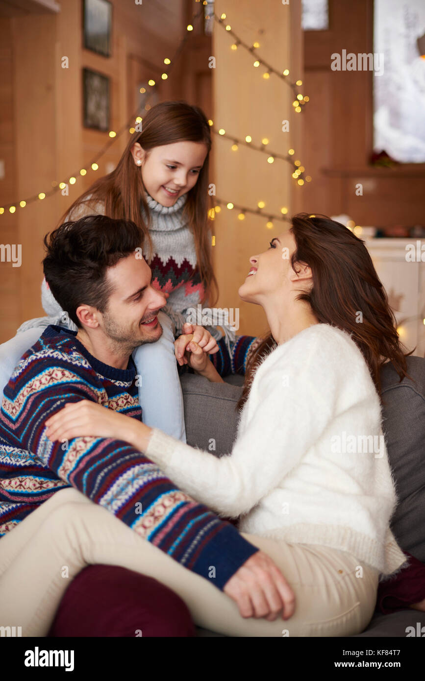 Vacances en famille dans le toursit resort Banque D'Images