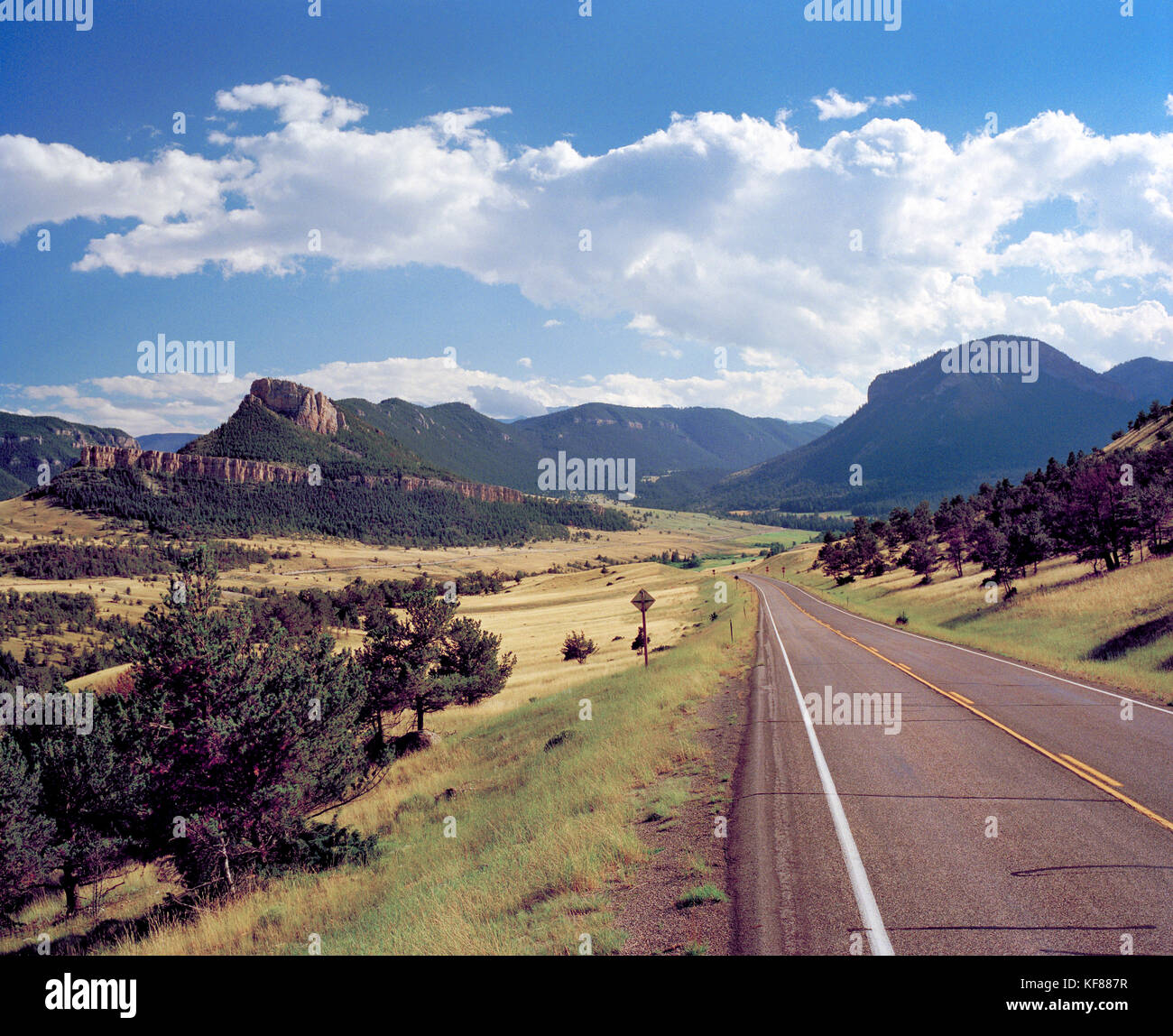 Usa, Wyoming, Chief Joseph Scenic Highway, la route du parc national de Yellowstone Banque D'Images