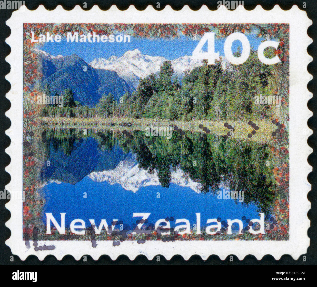 Timbre-poste - Nouvelle Zélande Banque D'Images