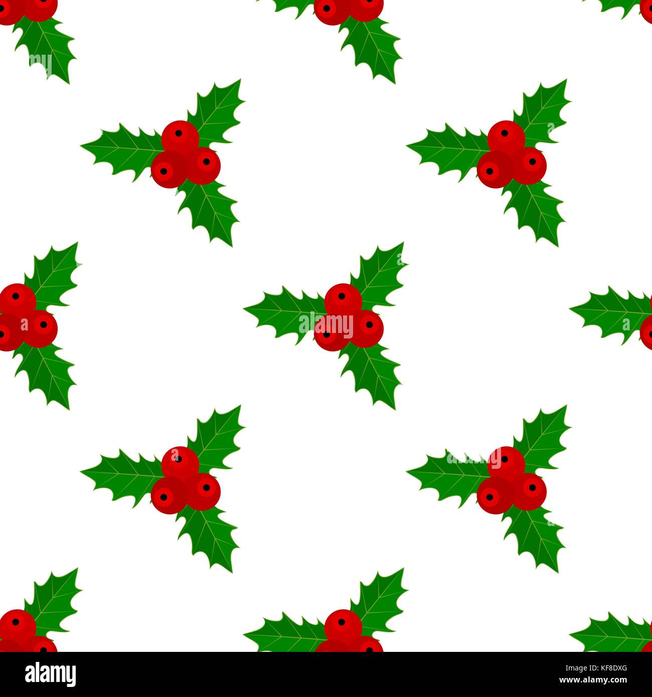 Houx de noël, modèle homogène. Illustration de Vecteur