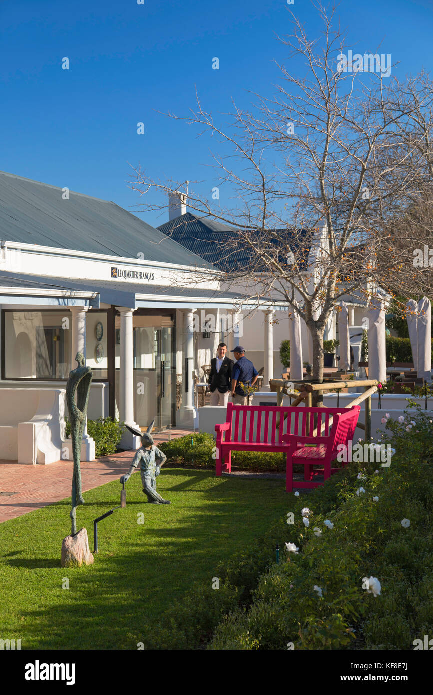 Le quartier francais restaurant, franschhoek, Western Cape, Afrique du Sud Banque D'Images