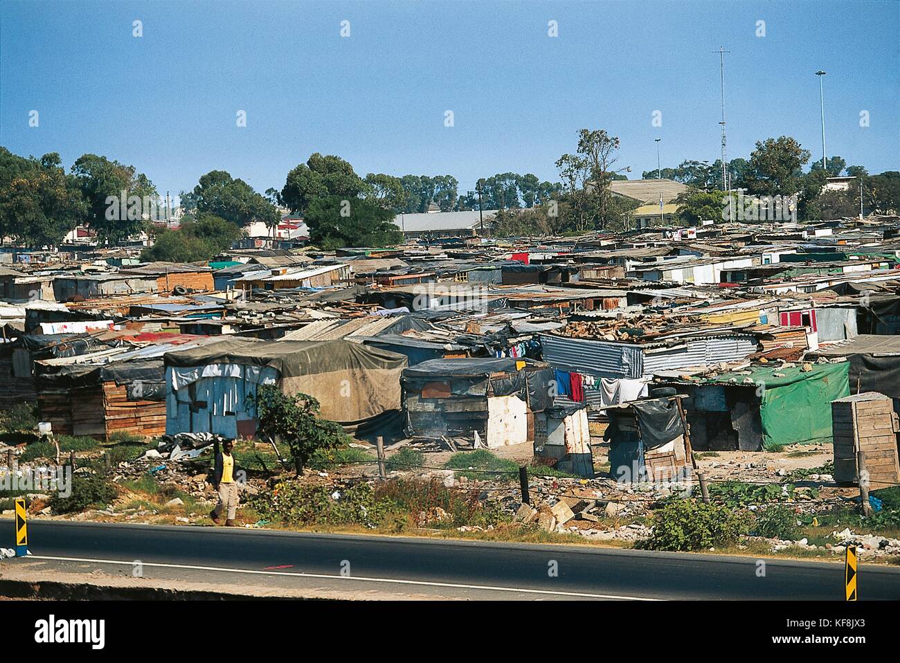 L'Afrique du Sud, un bidonville près de Cape Town Banque D'Images