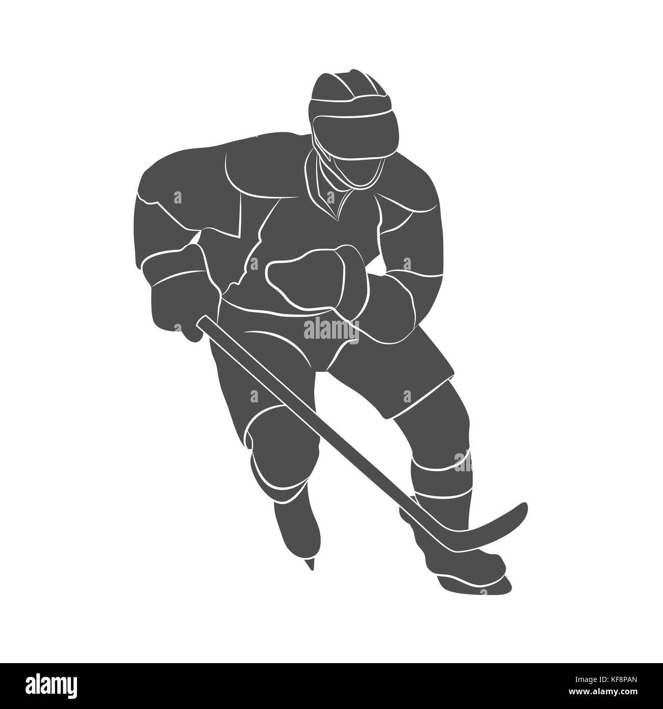 Le joueur de hockey illustration Banque D'Images