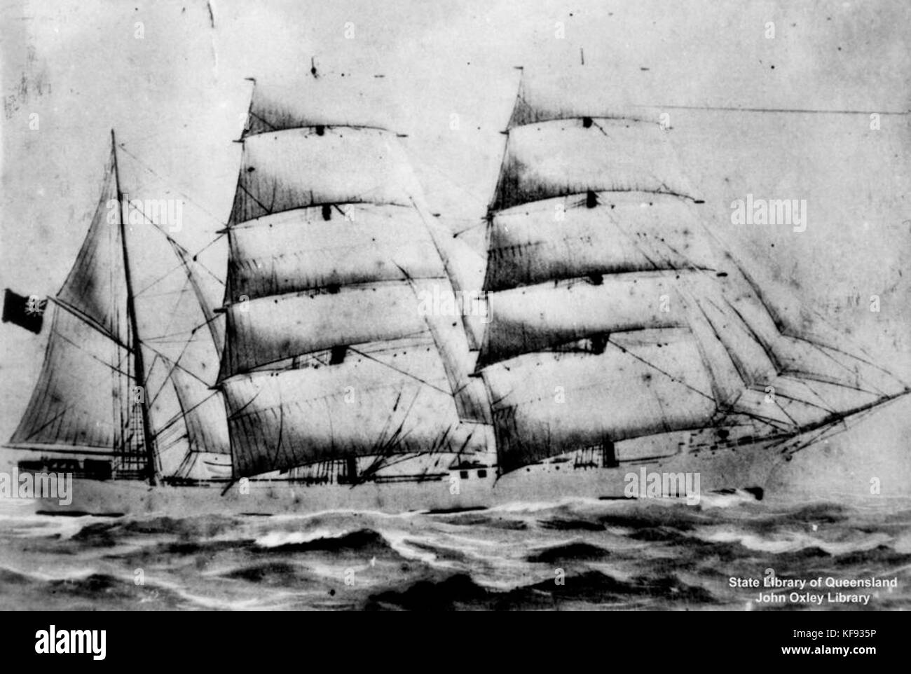 Cette image montre le navire *Annasona*, un navire probablement utilisé pour le transport ou le commerce. L'image offre un aperçu de l'histoire maritime et de la conception des navires. Banque D'Images
