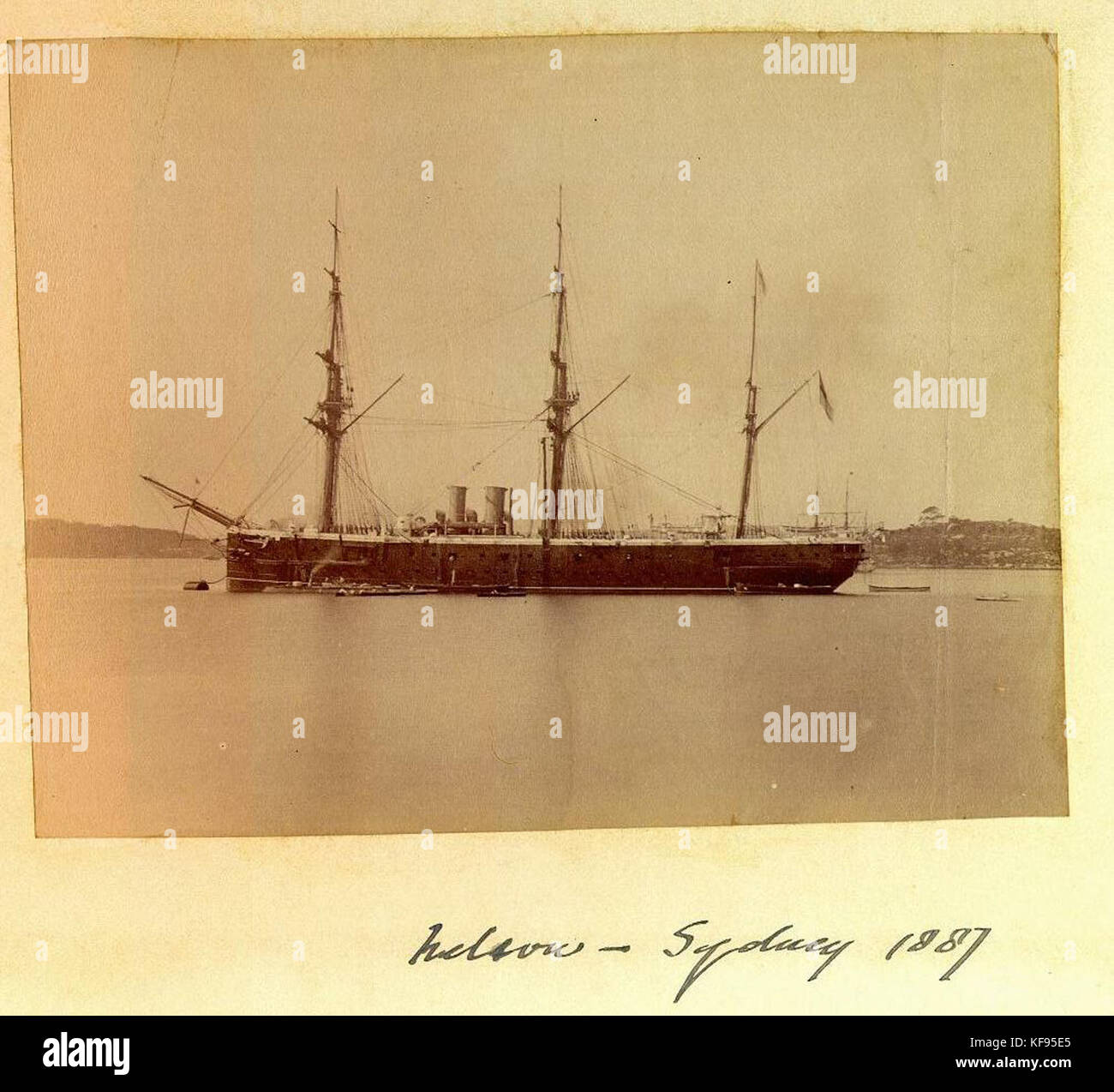 HMS Nelson Sydney 1887 Banque D'Images