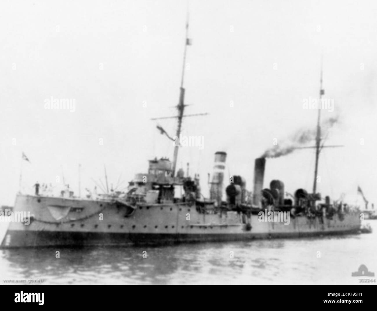 Le HMS Prométhée Port Melbourne 1913 AWM 302244 Banque D'Images