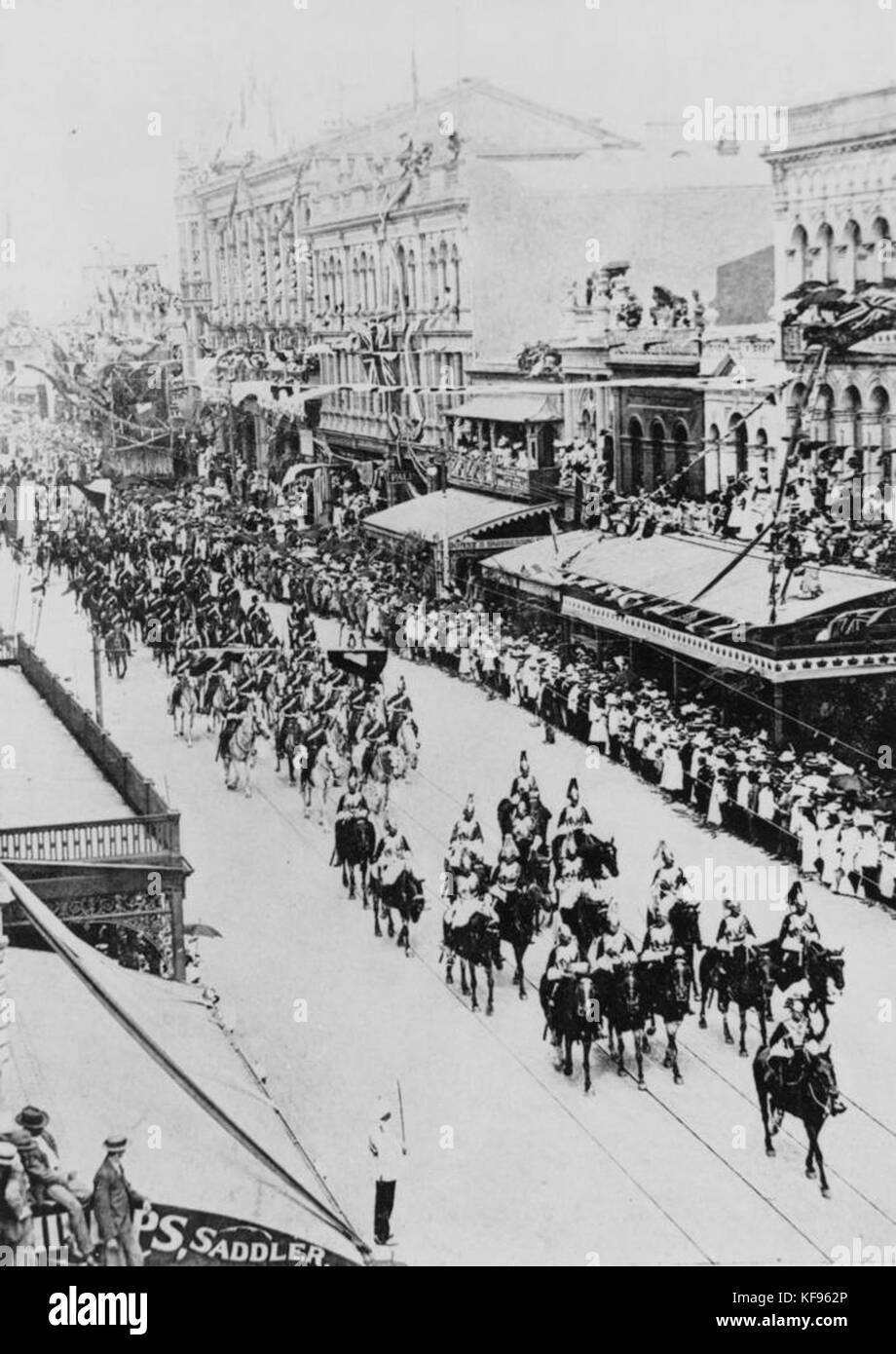 1126515 procession militaire à Brisbane, 1901 Banque D'Images