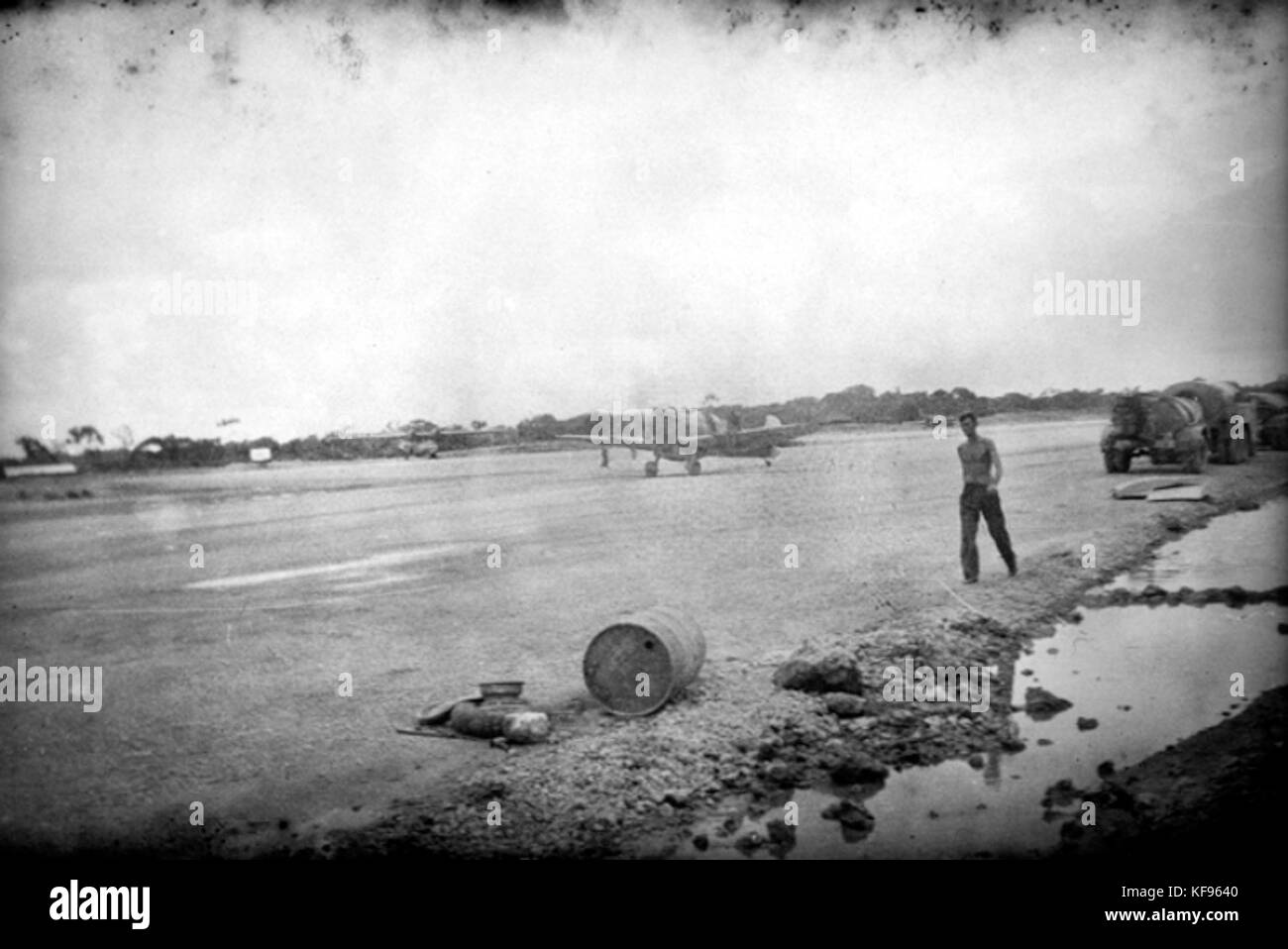De 79 Vc Spitfire Sqn RAAF à Kiriwina 1943 Banque D'Images