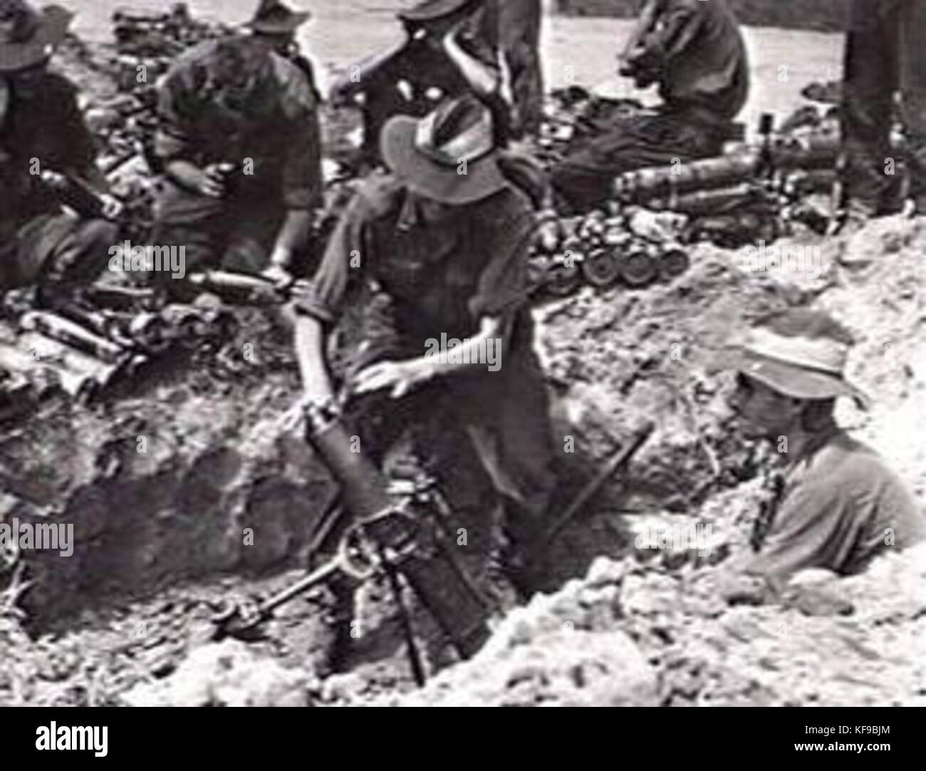 AWM 111238 214 mrds Manggar Bornéo Juillet 1945 Banque D'Images