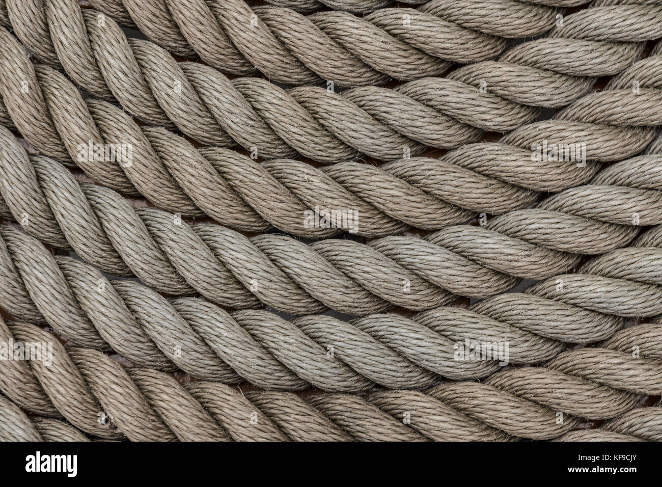 Bobine de corde om le HMS Warrior, Portsmouth, Royaume-Uni. Banque D'Images