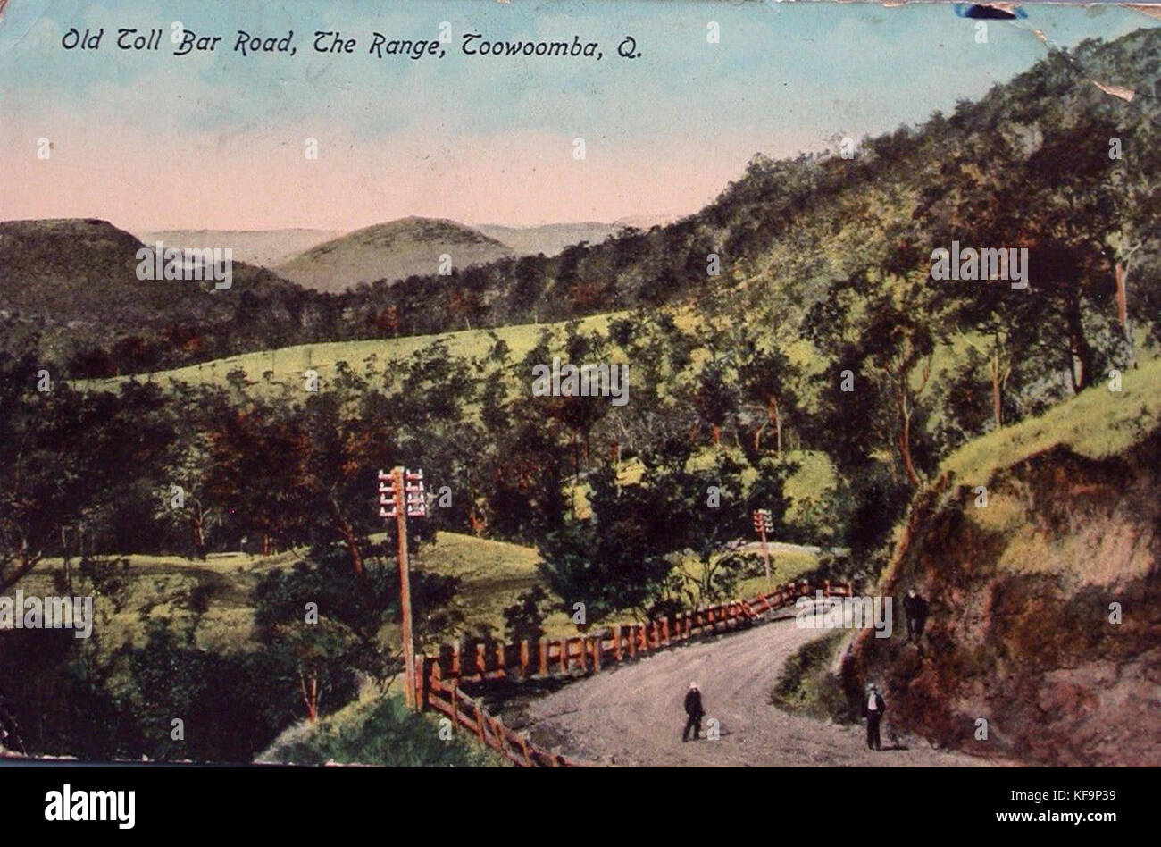 Old Toll Bar Road, Toowoomba, vers 1910 Banque D'Images