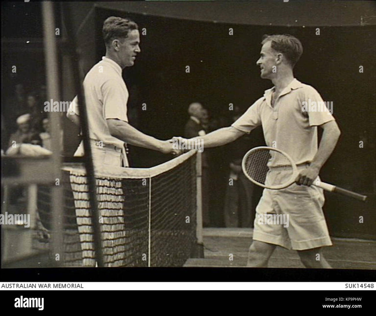 Match de tennis interservices Empire britannique contre l'USA Banque D'Images