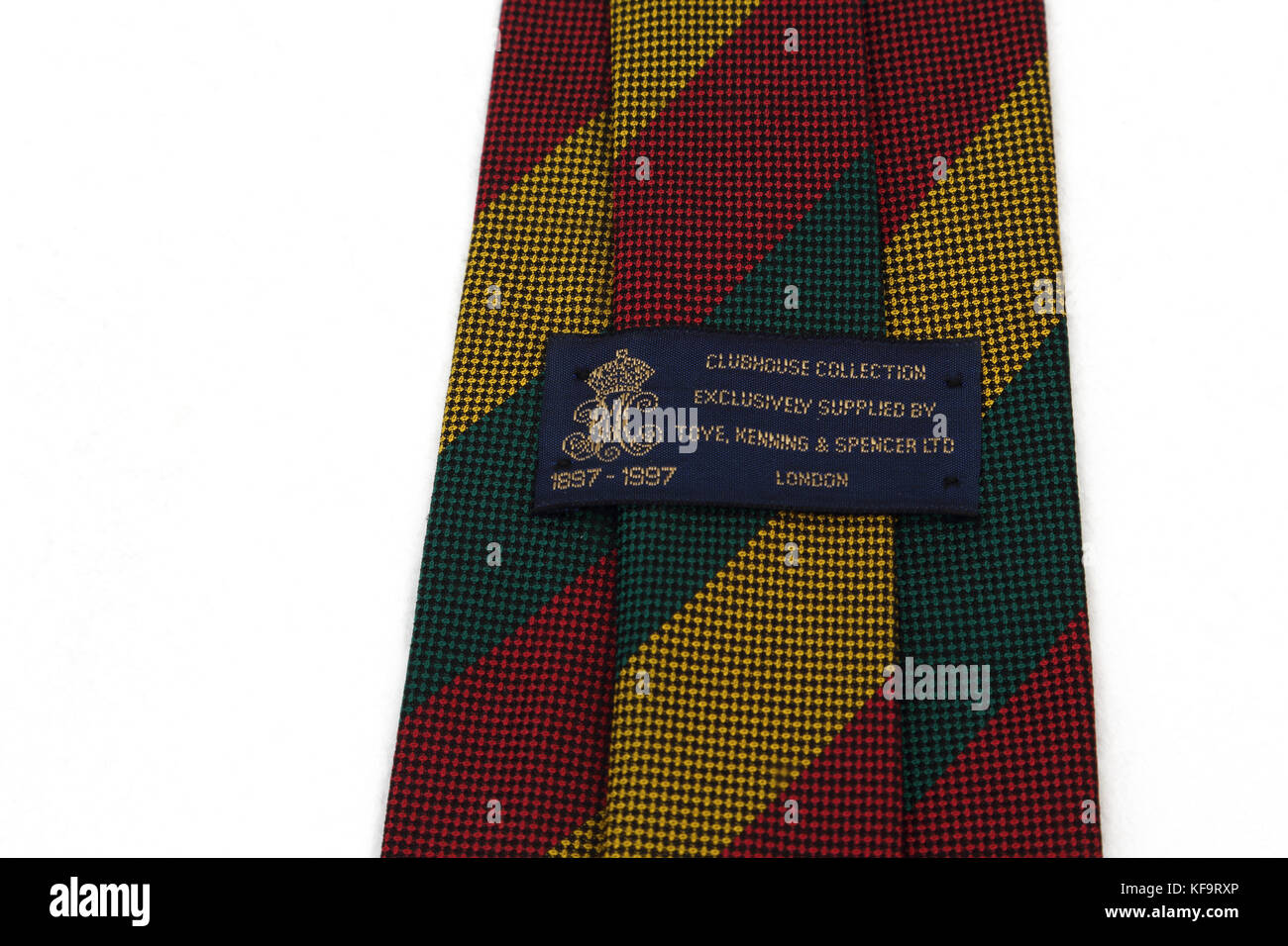 Anniversaire Centenaire RAC cravate soie Label Banque D'Images