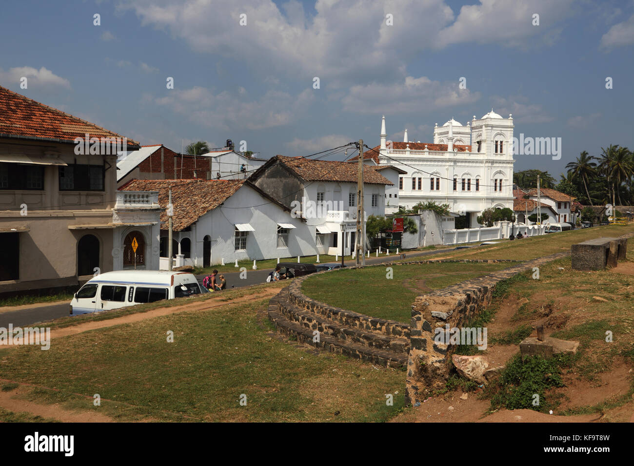 Galle Fort Galle Sri Lanka Province Sud Rampart Street Mosquée Jumma Meeran et Galle Association culturelle musulmane Banque D'Images