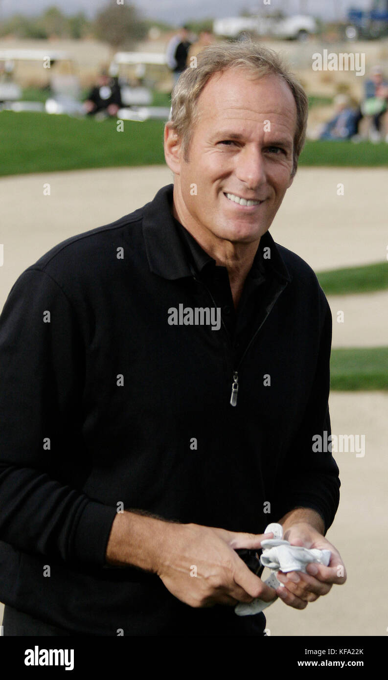 Michael Bolton joue au golf au Bob Hope Chrysler Ouvrir au Silver Rock Resort dans la Quinta, CA, le mercredi, 16 janvier 2008. Crédit photo : Francis Specker Banque D'Images