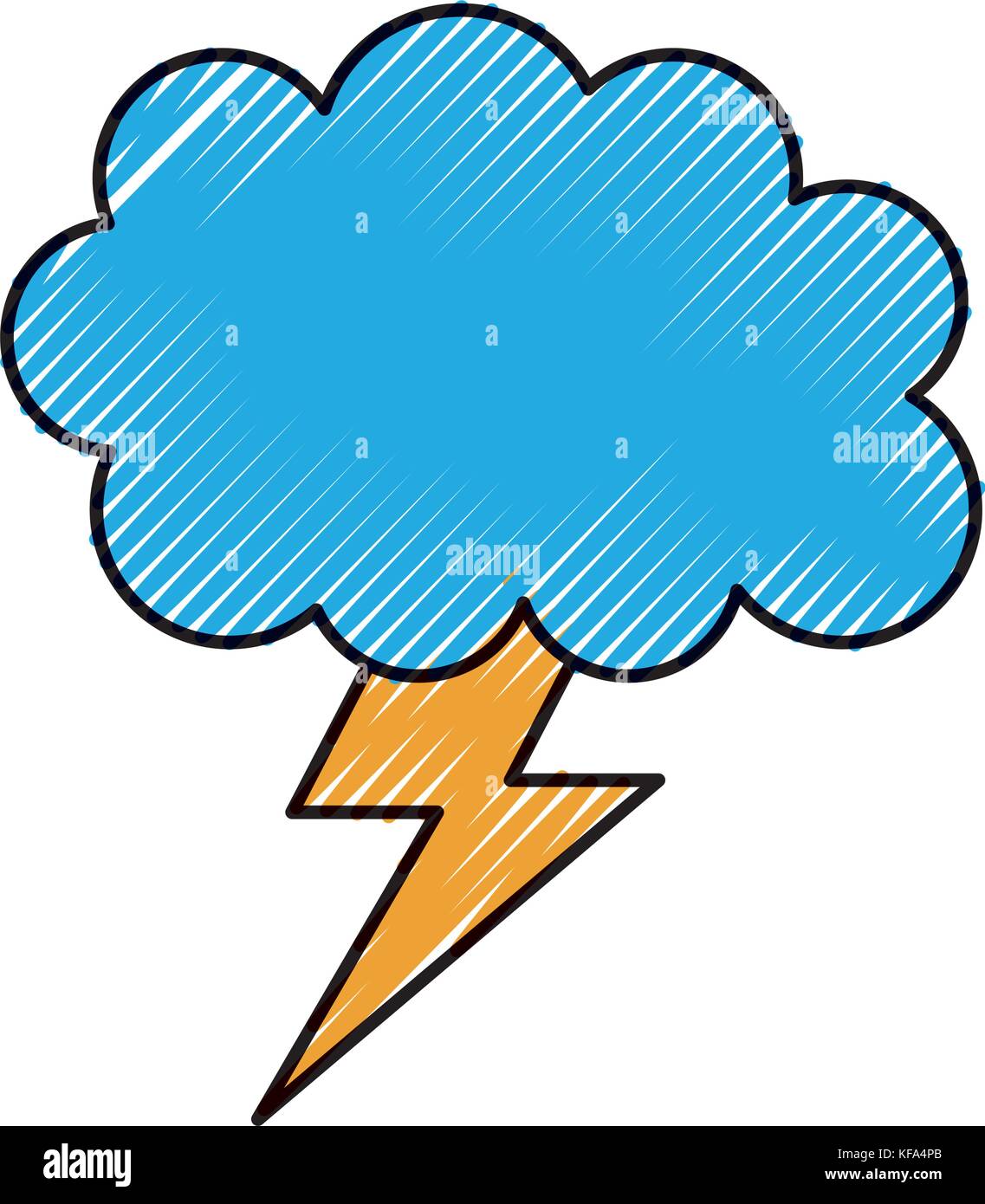Cartoon lightning bolt cloud Banque de photographies et d’images à ...
