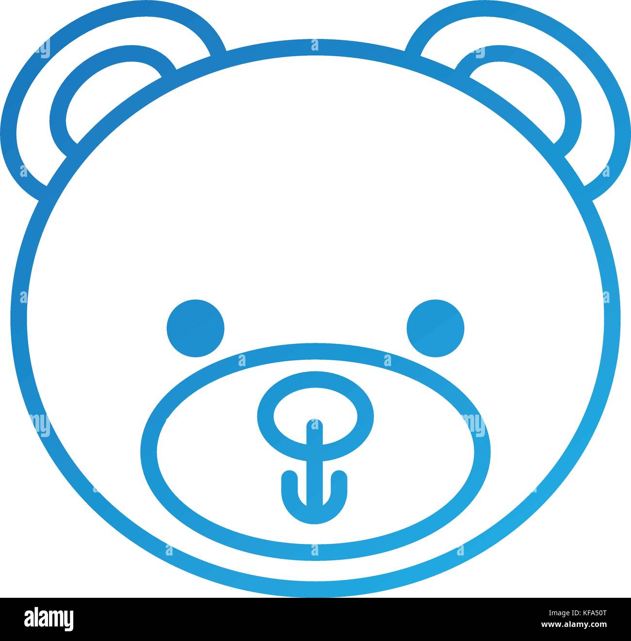 Mignon ours en peluche jouet tête enfance Illustration de Vecteur