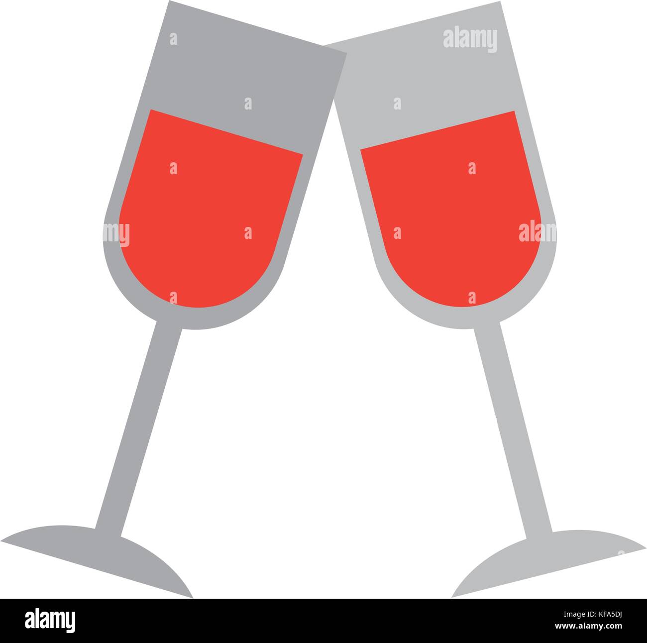 Coupes De Champagne D Anniversaire Celebration Image Vectorielle Stock Alamy