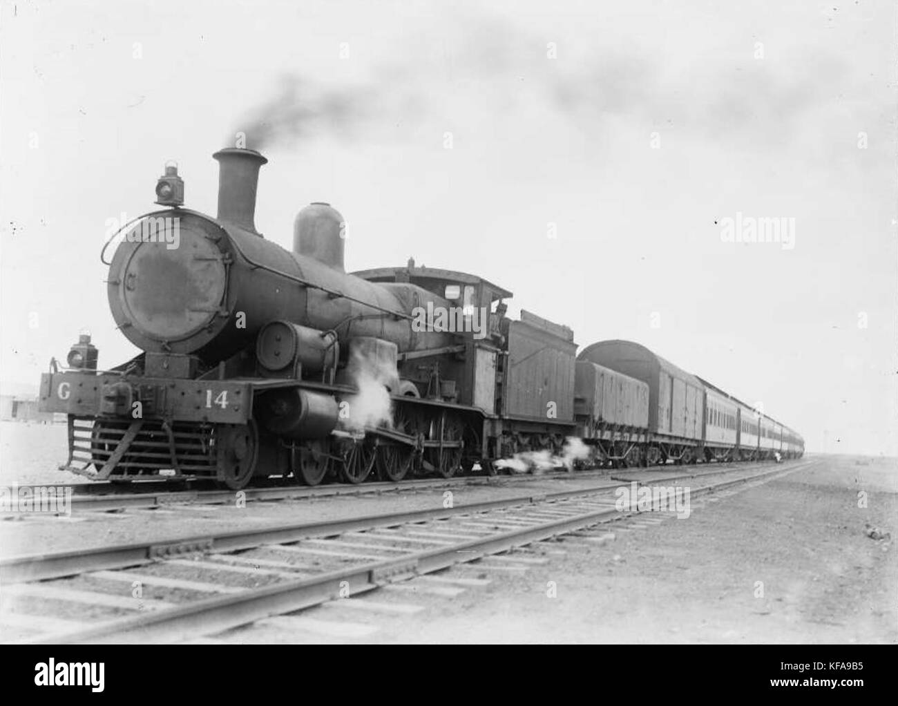 G14 Express australien Trans, plaine du Nullarbor, 1924 Banque D'Images