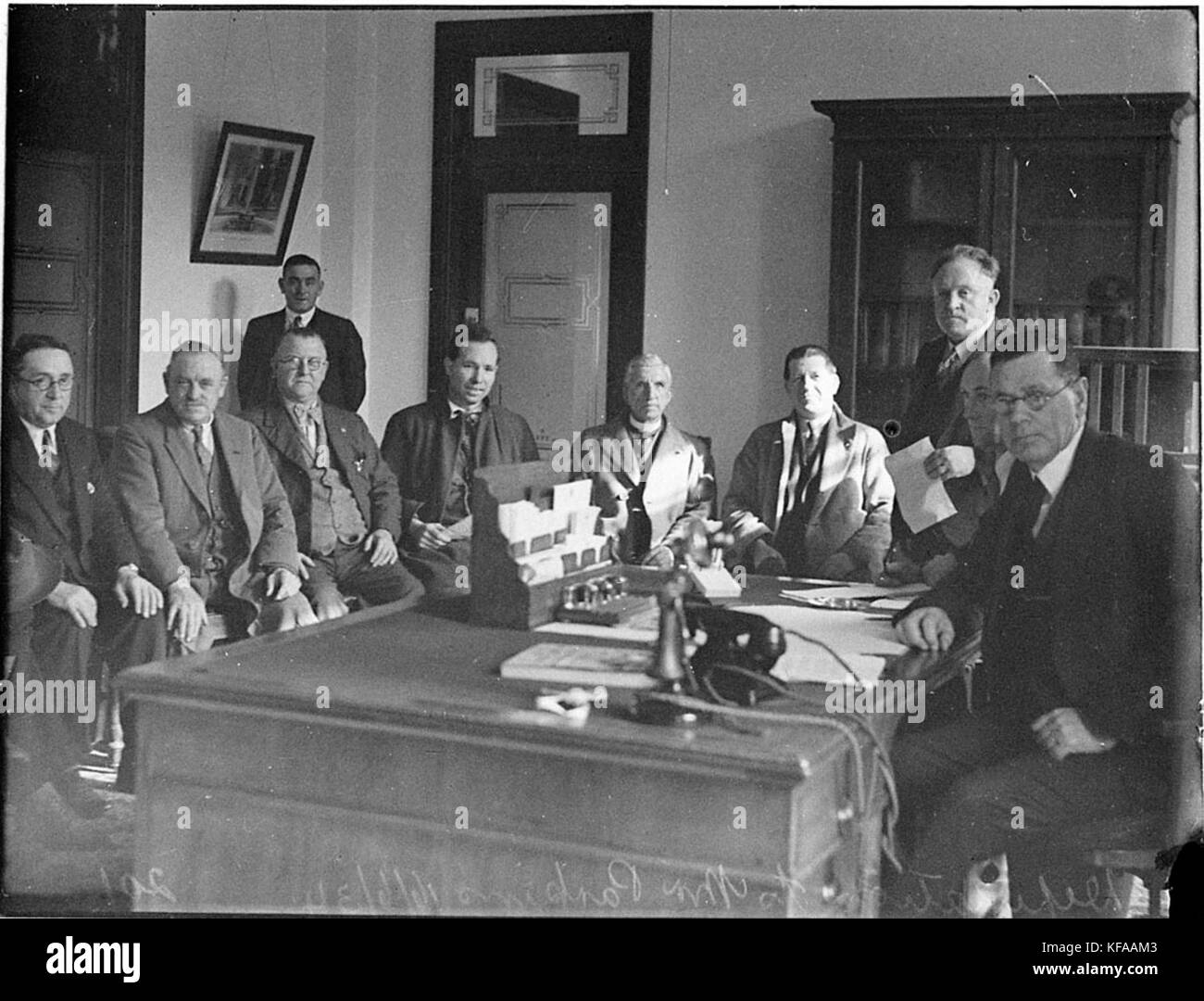 Députation 36062 à M. Parkins Banque D'Images