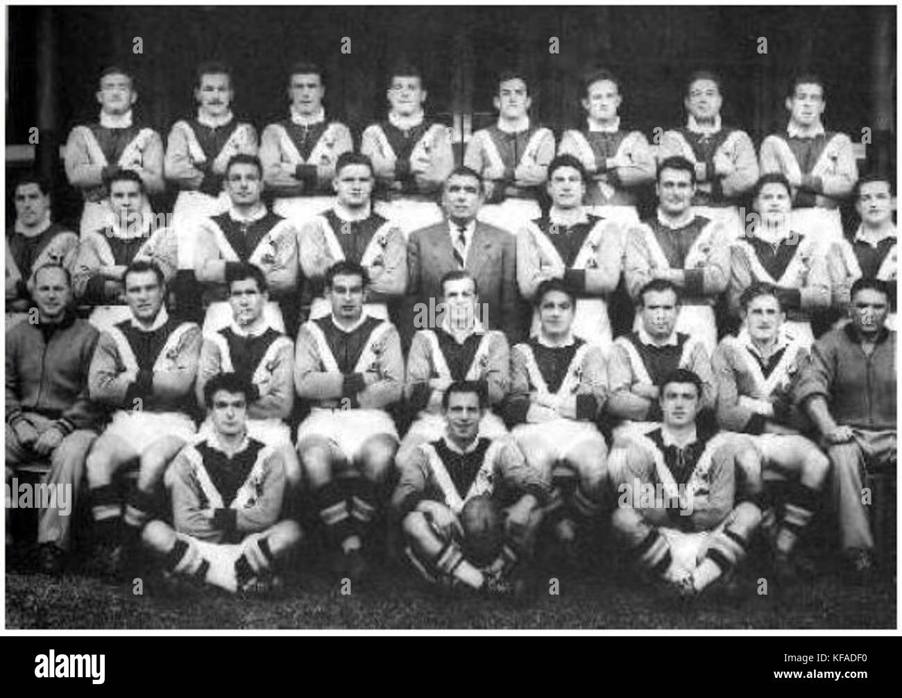 1951 Une équipe de la Ligue nationale de rugby Banque D'Images