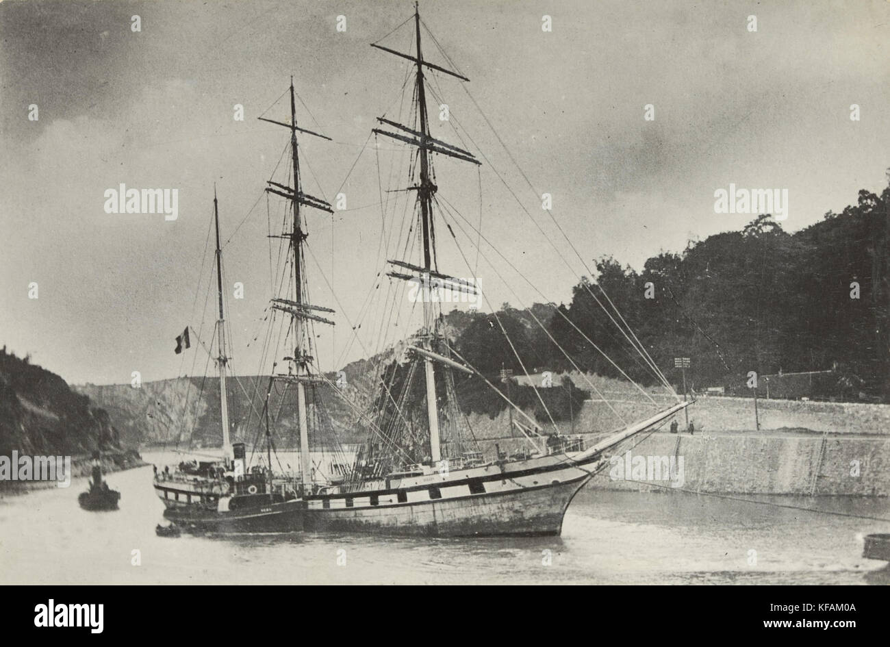 Le navire « Bidart », lancé en 1901, représente un élément important de l'histoire maritime, avec sa conception et sa construction reflétant les techniques de construction navale du début du XXe siècle et l'histoire navale. Banque D'Images