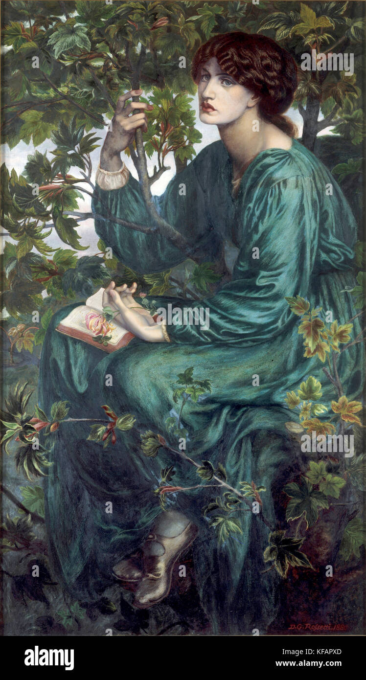 Le day Dream (1880). Le gardien est Jane Morris. par Dante Gabriel Rossetti Banque D'Images