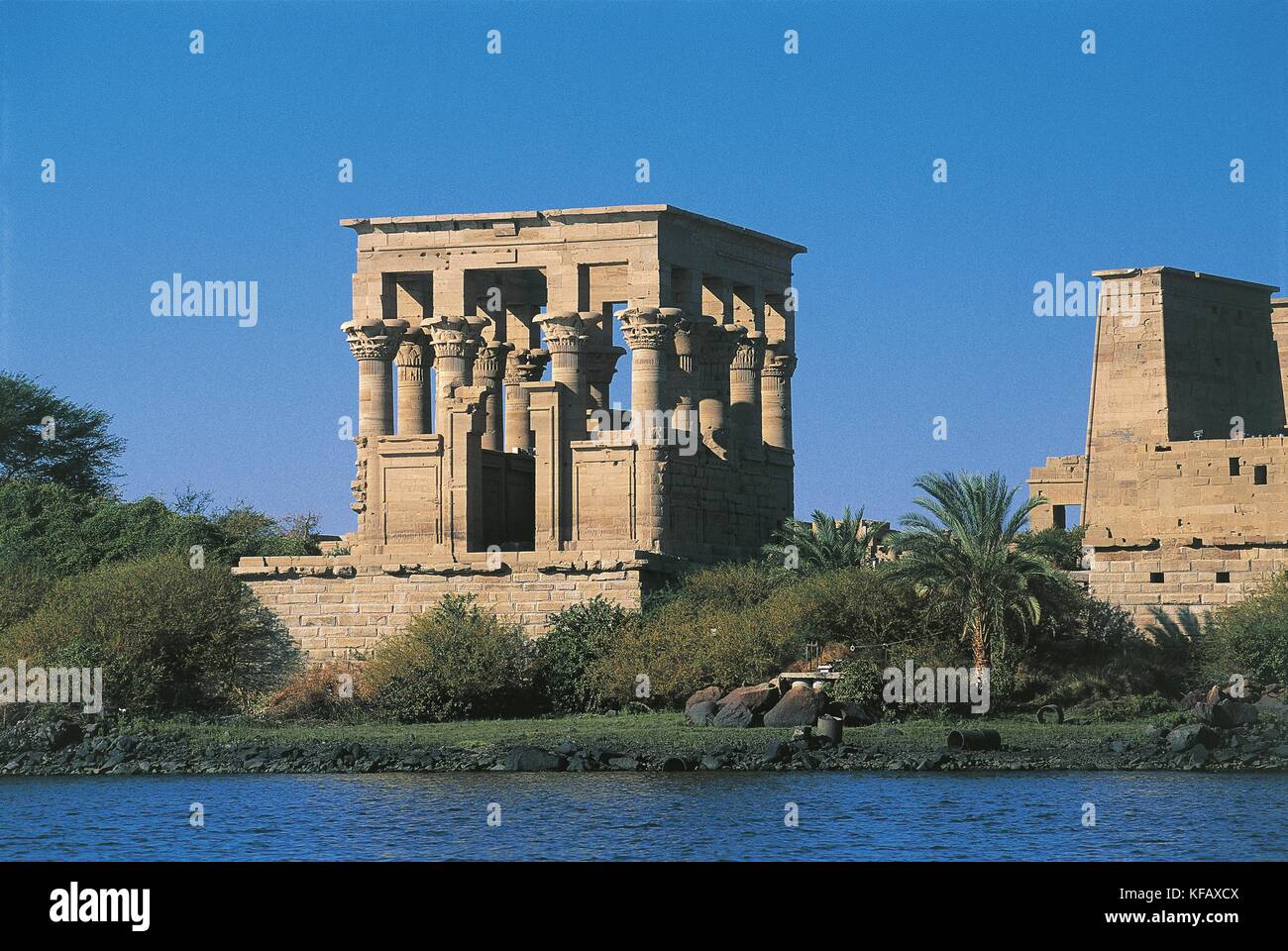 L'Égypte, monuments de Nubie à philae (liste du patrimoine mondial de l'unesco, 1979). kiosque romain de Trajan Banque D'Images